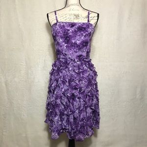 White House Black Market Purple Floral Dress